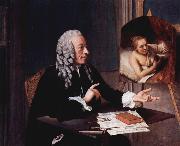 Jean-Etienne Liotard Tronchin mit seinem Rembrandt oil